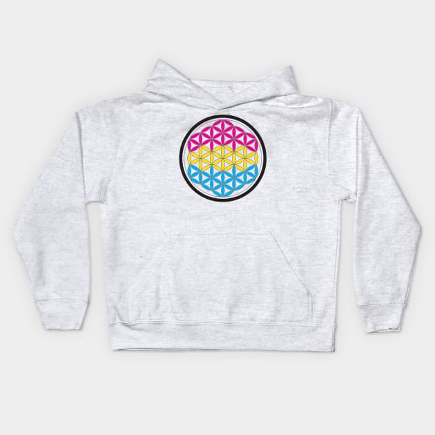 pansexual flower of life Kids Hoodie by chromatosis